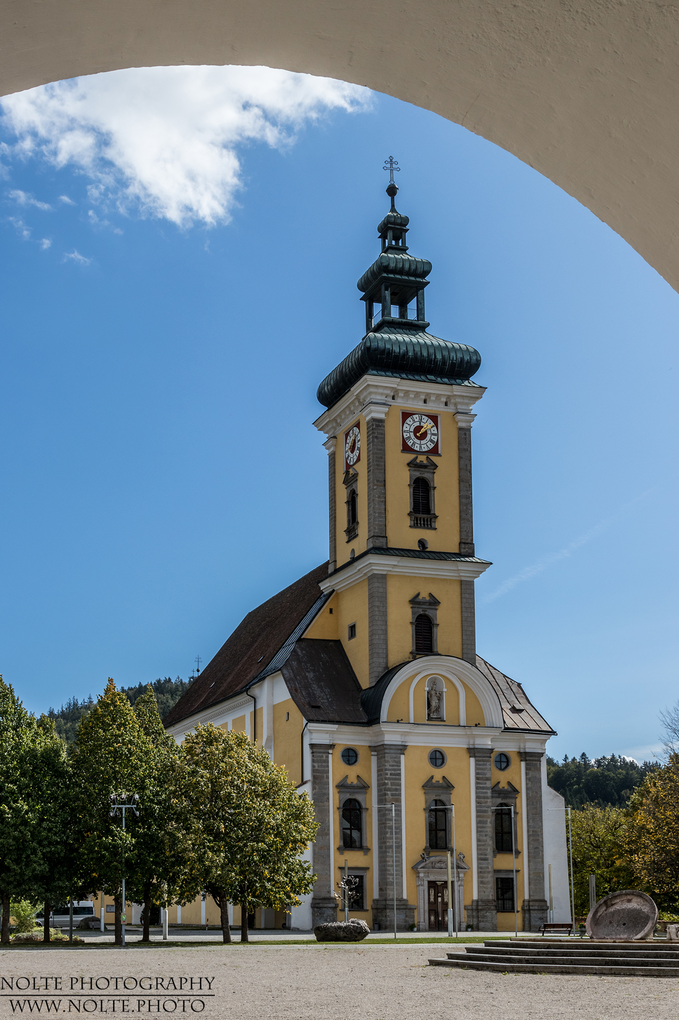 Stiftskirche Waldhausen, vom ehemaligen Stift aus gesehen.